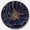 Designart - Dark Rose Gilded Gold - Shabby Chic Metal Circle Wall Art